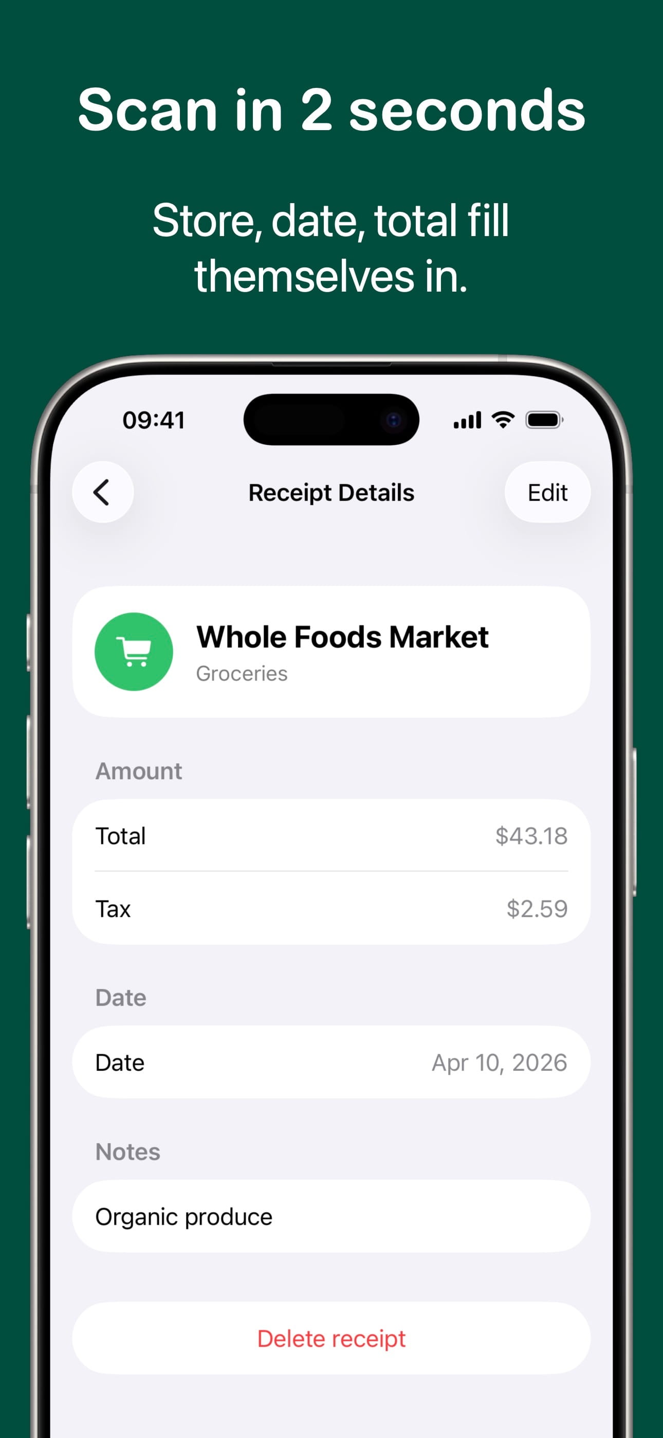 Hikae receipt scanner in action